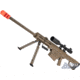 6mmProShop Barrett Licensed M82A1 Bolt Action Powered Airsoft Sniper Rifle, Tan, SW-024TN