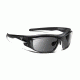 7 Eye Air Dam Rocker Sunglasses w/ Interchangeable Lens,Glossy Black Frame,SV Gray Module, SV Clear  Module,S-L 4905P1