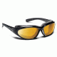 7 Eye Bora AirShield Sunglasses,Glossy Black Frame,SharpView Yellow Lens,L-XL 140543