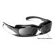 7 Eye Churada AirShield Sunglasses,Glossy Black Frame,SharpView Gray +1.50 Reader Lens,S-M 160541B