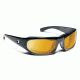 7 Eye Whirlwind AirShield Sunglasses,Glossy Black Frame,SharpView Yellow Lens,M-L 120543