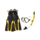 Body Glove Enlighten II Mask/Snorkel/Fin Snorkeling Set - Yellow/Black 5D49A82B, L/XL, Yellow/Black, 16029SET-YELBLK-L/XL
