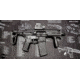 A3 Industries Compact Shorty Vertical Grip w/ Integrated Handstop, 100 Degree, 2.75In HK Grooved Aluminum Grip, Aluminum Base, Black, VFG-136