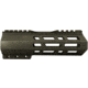 ABC RIFLE COMPANY Custom Hybrid Top Cut D-Front AR-10/DPMS LR-308 M-LOK Handguard, 7in, Olive Drab Green, HG10-CM-TCML7D-ODG
