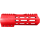 ABC RIFLE COMPANY Custom Hybrid Top Cut D-Front AR-10/DPMS LR-308 M-LOK Handguard, 7in, Red, HG10-CM-TCML7D-RD