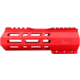 ABC RIFLE COMPANY Custom Hybrid Top Cut D-Front AR-10/DPMS LR-308 M-LOK Handguard, 7in, Red, HG10-CM-TCML7D-RD