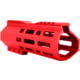 ABC RIFLE COMPANY Custom Hybrid Top Cut D-Front AR-10/DPMS LR-308 M-LOK Handguard, 7in, Red, HG10-CM-TCML7D-RD