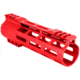 ABC RIFLE COMPANY Super Slim Free Float Hybrid Top Cut AR-15 M-LOK Handguard, 7in, Cerakote Red, HG15-TC-ML7-RD