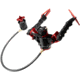 ACCU-TAC Hyb-500 Hydro Bipod, Picatinny, Cants, Remote Vert Adjust, Black/Red, Large, HYB-0500