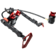ACCU-TAC Hyb-500 Hydro Bipod, Picatinny, Cants, Remote Vert Adjust, Black/Red, Large, HYB-0500