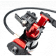 ACCU-TAC Hyb-500 Hydro Bipod, Picatinny, Cants, Remote Vert Adjust, Black/Red, Large, HYB-0500