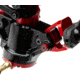 ACCU-TAC Hyb-500 Hydro Bipod, Picatinny, Cants, Remote Vert Adjust, Black/Red, Large, HYB-0500