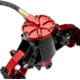 ACCU-TAC Hyba-500 Hydro Bipod, Arca Spec Qr, Cants, Remote Vert Adjust, Black/Red, Large, HYBA-0500