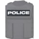 Ace Link Armor Police Patch, White On Black, B-TG-ID-POL-WH-BLK