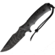 Acta Non Verba Knives M311 Spelter Tactical Knife, 4.75 black DLC coated Elmax steel blade, Black sculpted micarta handle, ANVM311-004