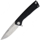 Acta Non Verba Knives Z100 Framelock Folding Knife, 3.5 stonewash finish Bohler N690 stainless blade, Black G10 handle with black titanium back handle, ANVZ100-009