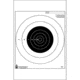 Action Target B-16 25 Yard Slow Fire Bullseye On Tagboard Paper 100 Per Case, Black, 10.5in x 12in, B-16-100
