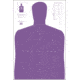Action Target B-27E Economy Silhouette Target 100 Per Case, Purple, 23in x 35in B-27E-PR-100