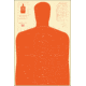 Action Target B-27E Economy Silhouette Target, Pack of 100, Orange, B-27E ORANGE