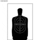 Action Target B-29 50 Foot Reduction Of B-27 Police Silhouette 100 Per Case, Black, 11.5in x 22in, B-29-100