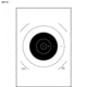 Action Target SR-1C Replacement Center For SR-1 Military Targets 100 Per Case, Black, 10.5in x 10.5in, SR-1C-100