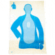 Action Target Three Tone Blue B-21E Target, Cream and Blue, 23 x 35, 100 Per Box