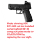 ADE Advanced Optics Adapter/Mounting Plate for Red Dot Sight, Springfield XD, XDE, XD MOD.2, XD-M, XDS Pistol, Black, XD Plate