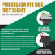 ADE Advanced Optics RD3-009 1x Reflex Red Dot Sight w/Taurus PT111 G2, Millennium G2 Optic Mount Plate