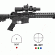 Aim Sports 1-4x24 Tri-Illuminated Red Dot Sight, 4.2in Eye Relief, 3 MOA, Black, ACRFFR