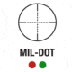 AIM Sports Inc Recon Series 2-6x32mm Scope w/ Red Laser and Mil-Dot Reticle JDSRMR2632B-N