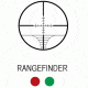 AIM Sports Inc XPF Series 2.5-10x40 Dual Illuminated Rifle Scope w/Rangefinder Reticle JXPFR251040G