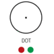 AimSports 1X25 Dual Illuminated Red/Green Dot , Black RTQ125