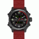Airstryk II 45mm Black Titanium Case, Carbon Red Dial, Red Rubber Band