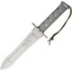 Aitor Desert King Matte Dagger, 14in Overall, 8.5in Satin Double Edge Mova SS Blade, Knurled SS Handle, OD Green Polyamide Belt Sheath, 16056