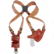 Aker Leather Model 201 Comfort-Flex Revolver Shoulder Holster, Right, Smith &amp; Wesson J-Frame Revolver, Plain, Tan, H201TPR-REVLG
