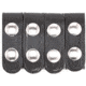 Aker Leather 531 Double Snap 3/4inch Wide Belt Keepers, Chrome Snap, 4 PK, Plain, Black, A531-BP-4PK-CH