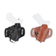 Aker Leather Model 168a Flatsider Xr13 Strapless Open Top Holsters, Black, Tan
