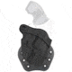 Aker Leather Model 244A D.A. Revolver Strapless Open Top Holster, J-Frame 2in, Left, Plain, Black, H244ABPL-SM2