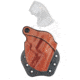 Aker Leather Model 244A D.A. Revolver Strapless Open Top Holster, J-Frame 2in, Left, Plain, Tan, H244ATPL-SM2