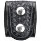 Aker Leather Model 532 Extra Wide Deluxe Belt Keeper, Nickel Snaps, Basketweave, Black, A532-BW