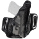 Aker Leather Nightguard Compact OWB Holster, SIG Sauer P320 Carry/Compact, Viridian C Series, Left, Plain, Black, H147CBPL-S320C5