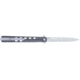 Al Mar Knives Quicksteel Folding Knife, 5in Closed, 4in Satin Stainless Steel Blade, Gray Stainless Steel Handle, AMK4051