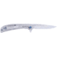 Al Mar Knives Ultra Thin Folding Knife, 3.38in Closed, 2.5in Satin Stainless Steel Blade, Satin Stainless Steel Handle, AMK4117