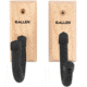 Allen Defender Hooks w/Wooden Mounting Plaque, Black, Wood/Steel, 5654