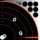 Allen EZ-Aim Reflective Adhesive Bullseye Target, 4 Pack, Black, 12x12in, 15237