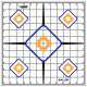 Allen EZ Aim Sight Grid Target 12x12 Inch Twelve Per Package