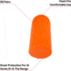Allen Foam Ear Plugs, 32 dB NRR, ANSI S3.19 &amp; CE EN352-1 Hearing Protection Rated, 50-Pack, Orange, One Size, 2354