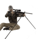 Allen Velocity Click-Stick Shooting Stix, Black, 39in, 21404