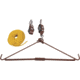 Altan Gambrel &amp; Hoist Lift, 24in Width, 500 lbs Capacity, Brown, A-HL-002