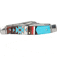 American Buffalo Knife Roper Sunset Series Folding Knife, 3-Blades, Carbon Steel, Acrylonitrile Butadiene Styren Handle, RP0001WS2